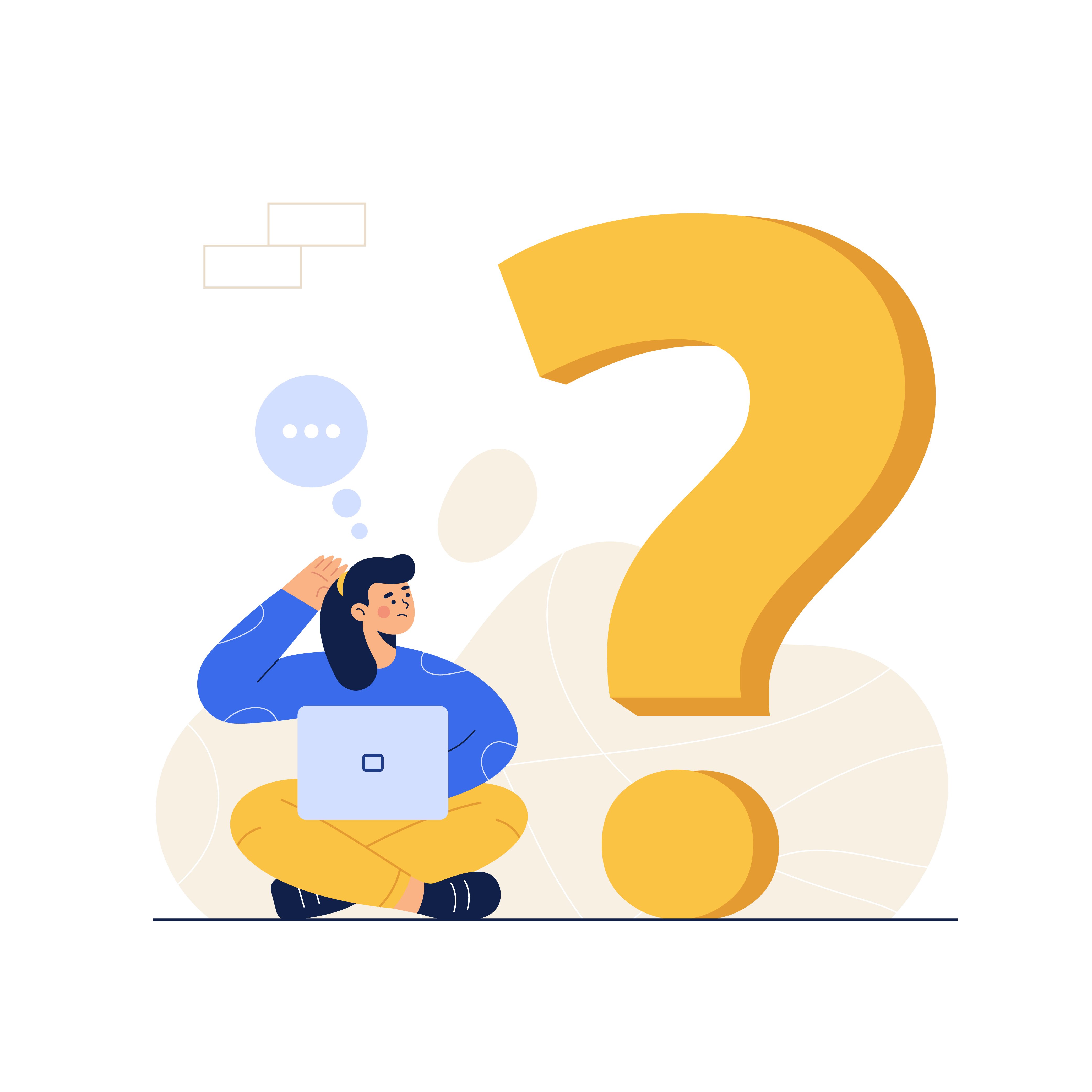 Illustration of frequently asked questions concept